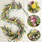 Spring Floral Garlands – 70-Inch Colorful Wildflower Garland with Forsythia & Lavender, Artificial Silk Flower Vine for Mantle, Table, Wall, and Home Decor